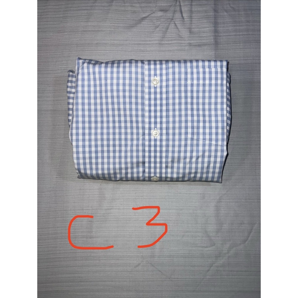 L.L. Bean Shirt Mens Large Blue Check Long Sleeve Pocket Button Up SIZE XL - Picture 8 of 9